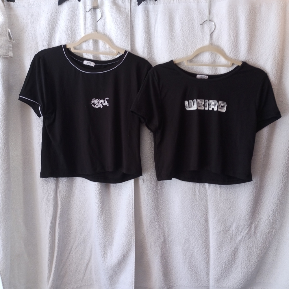 (FWP) Bundle of 2 Ardene XL Cropped Graphic Tees